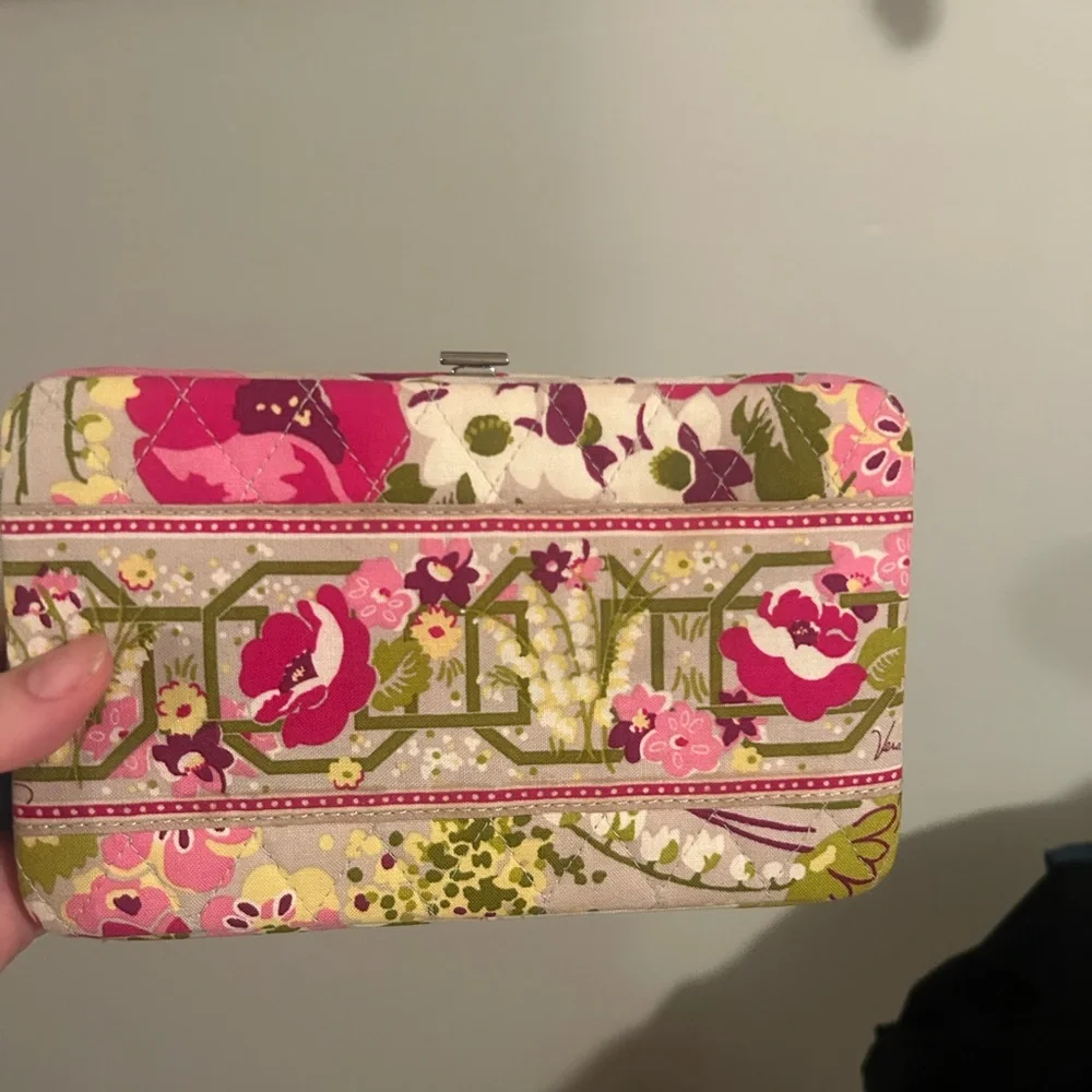 Vera Bradley Floral Clutch Bag - Pink and Green - Picture 2 of 7